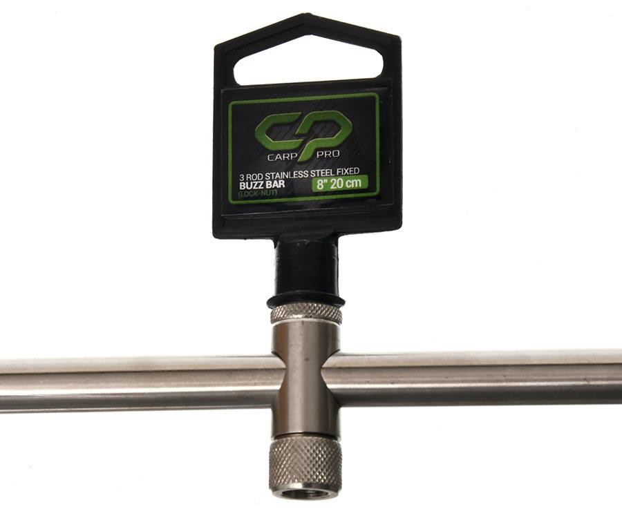 Буз-бар Carp Pro на 3 вудлища 3 Rod Stainless Steel Fixed Buzz Bar 8" 20см