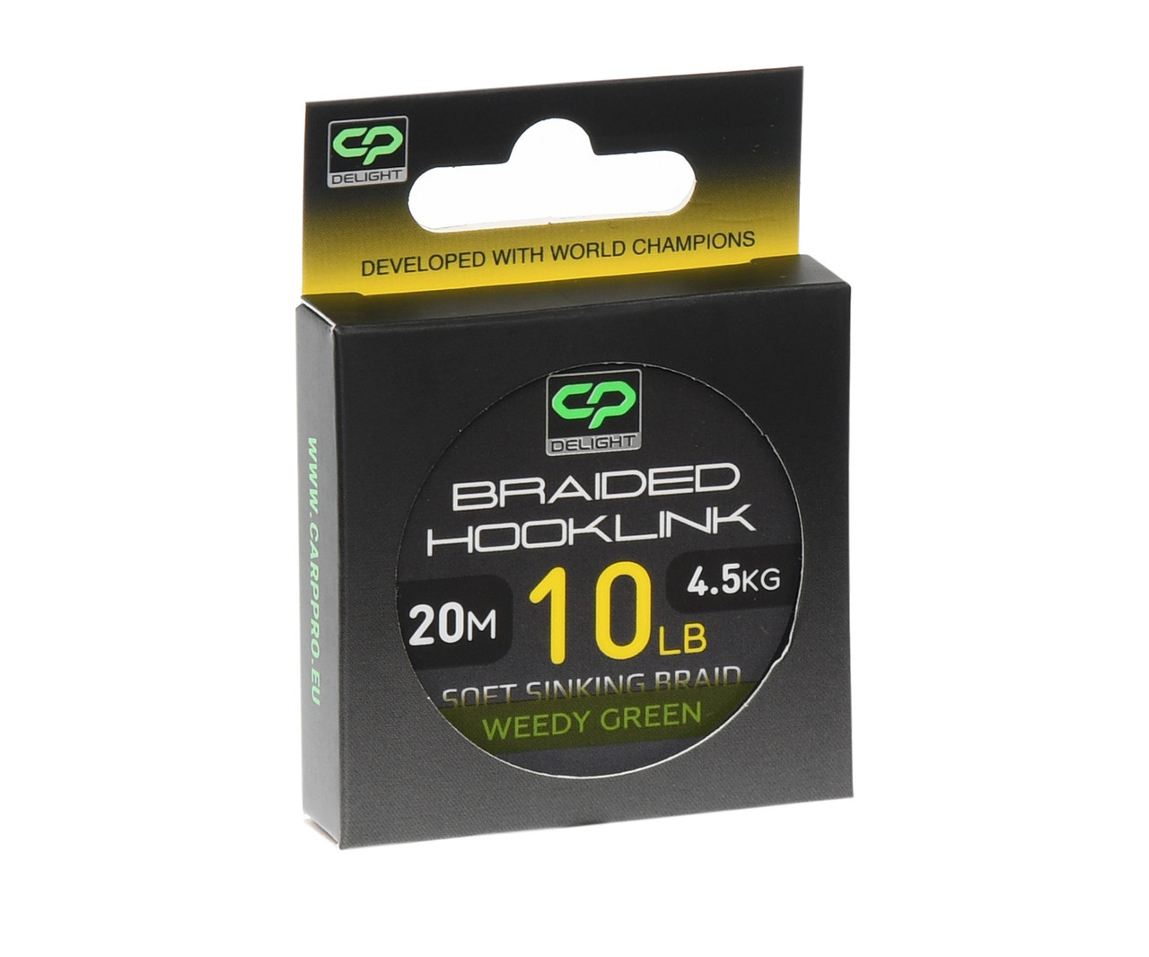 Повідцевий матеріал без оболонки Carp Pro Deligth Soft Braided Hooklink Weedy Green 20м 10lb
