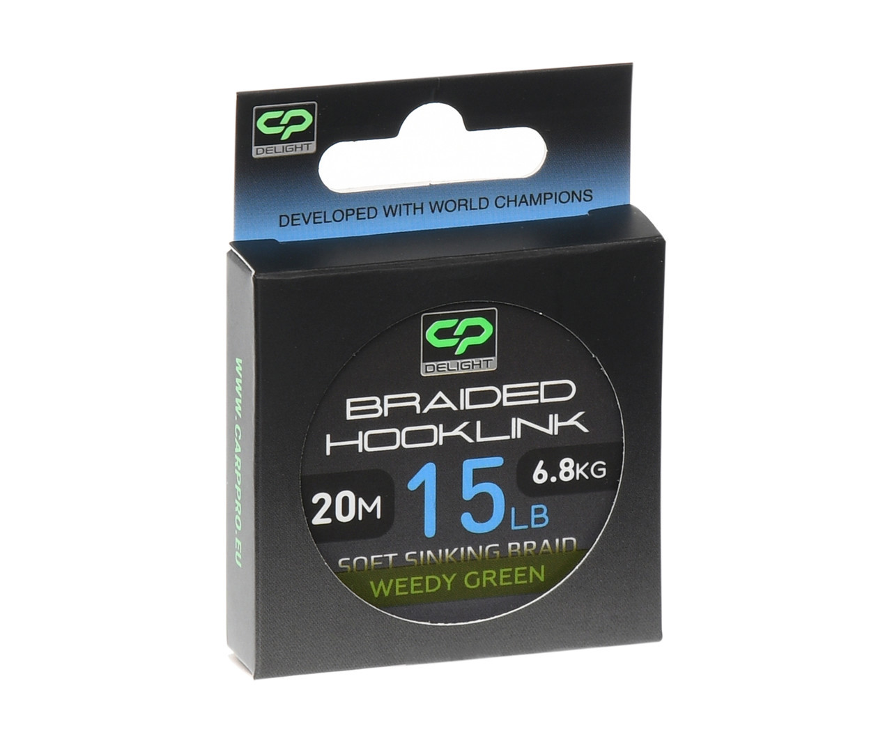 Повідцевий матеріал без оболонки Carp Pro Deligth Soft Braided Hooklink Weedy Green 20м 15lb