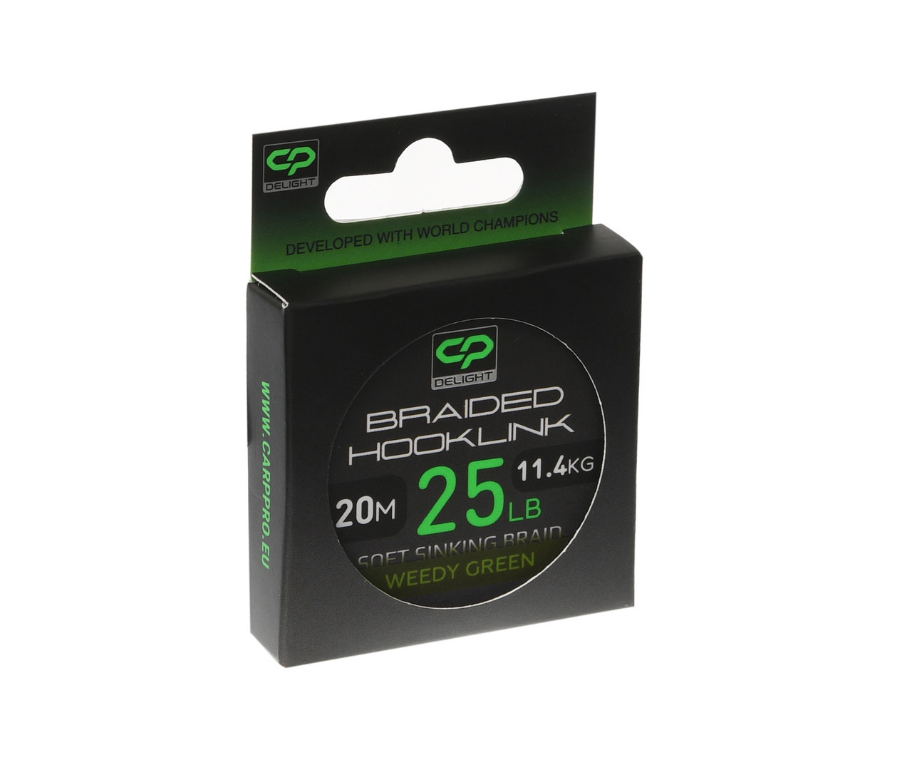 Повідцевий матеріал без оболонки Carp Pro Deligth Soft Braided Hooklink Weedy Green 20м 25lb