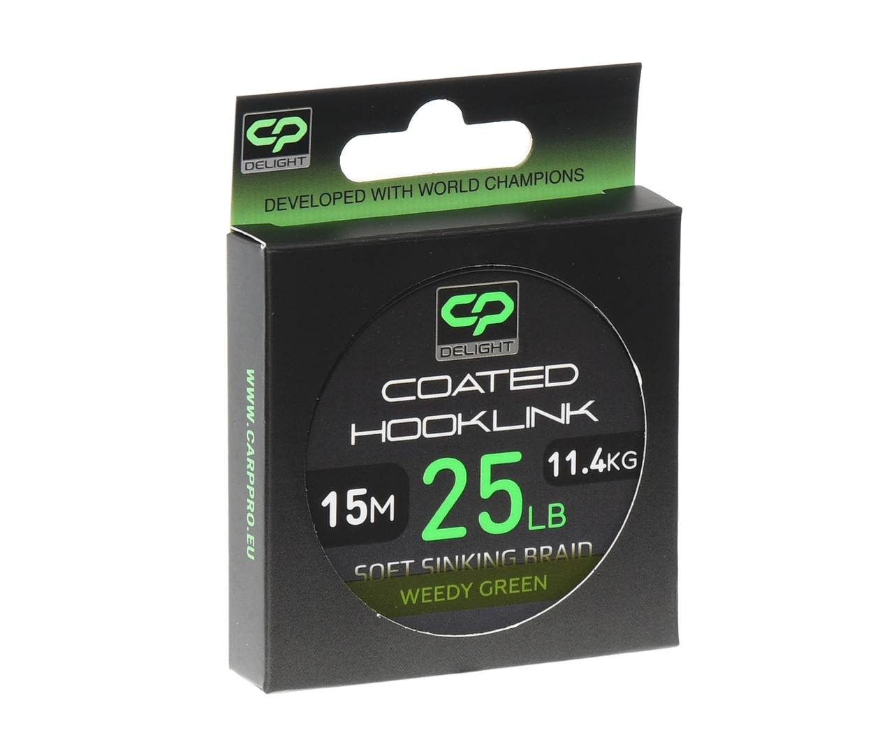 Повідцевий матеріал в оболонці Carp Pro Deligth Soft Coated Hooklink Weedy Green 15м 25lb