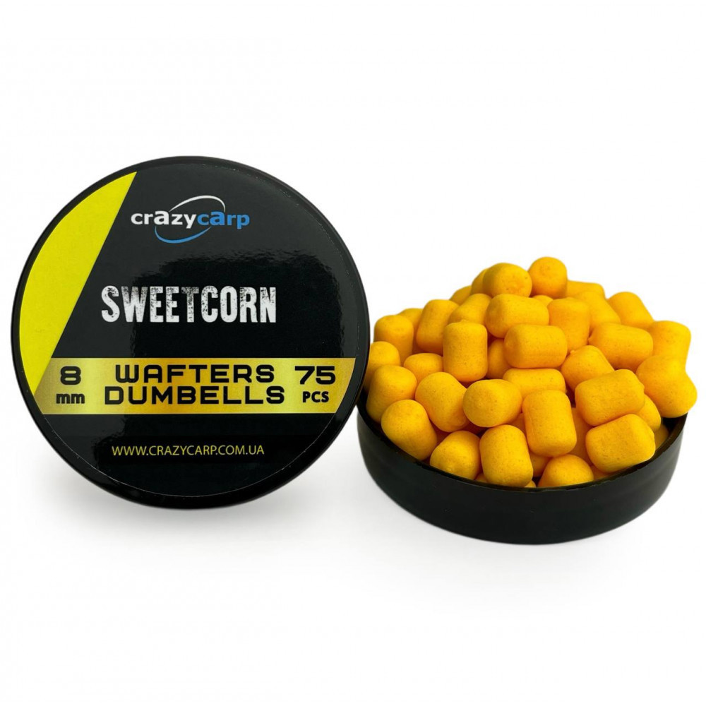 Бойли Crazy Carp Wafters Dumbbells Sweetcorn (солодка кукурудза) 8x10 mm