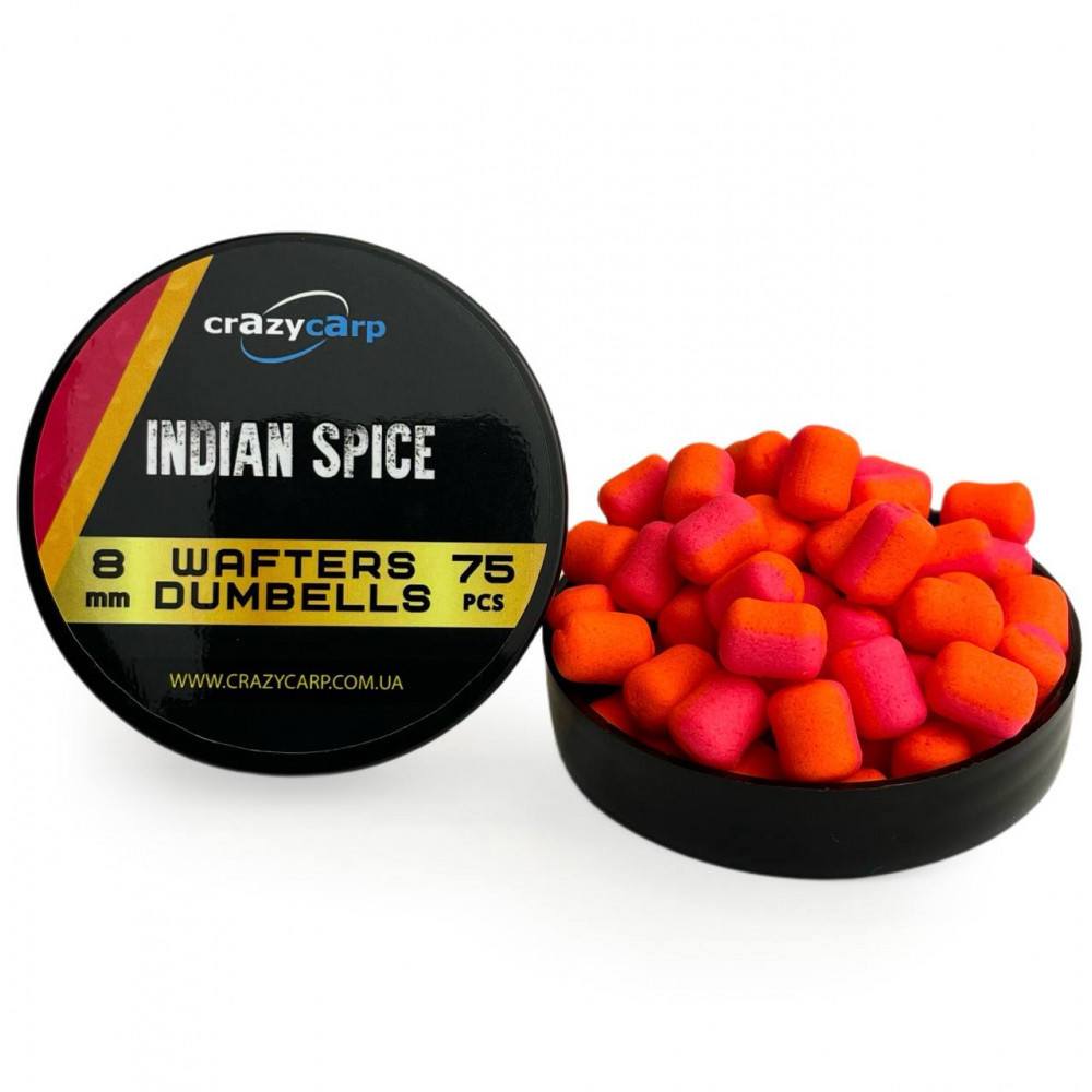 Бойли Crazy Carp Wafters Dumbells Indian Spice (індійські спеції) 8х10mm