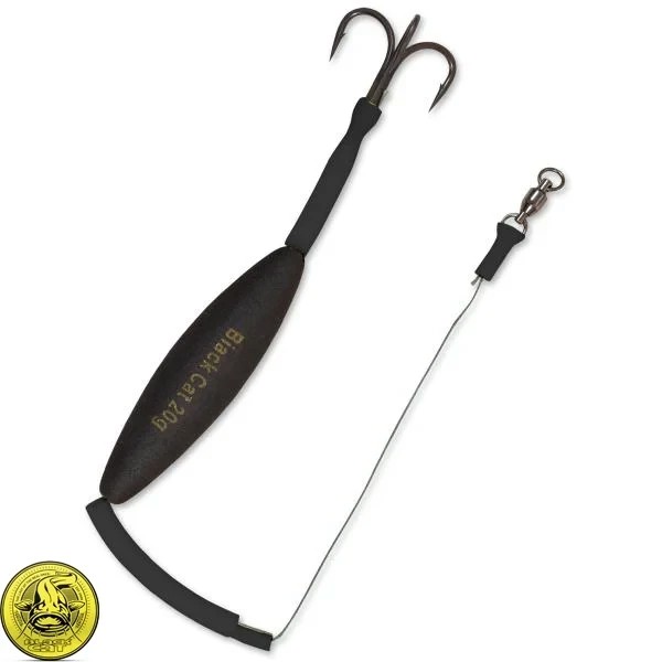 Готове оснащення сомове Black Cat Worm Pop Up 0.80m 1 Mainline 0.80mm Size 2/0