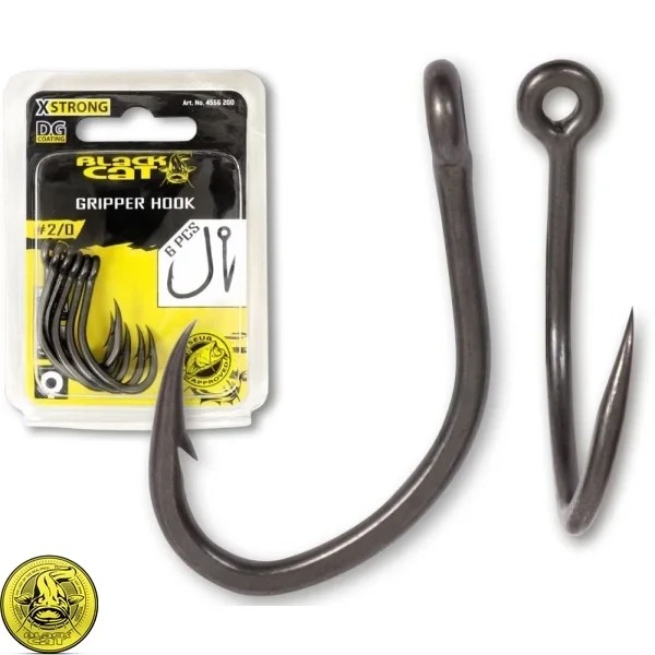 Гачки на сома Black Cat Gripper Hook DG coating 2/0
