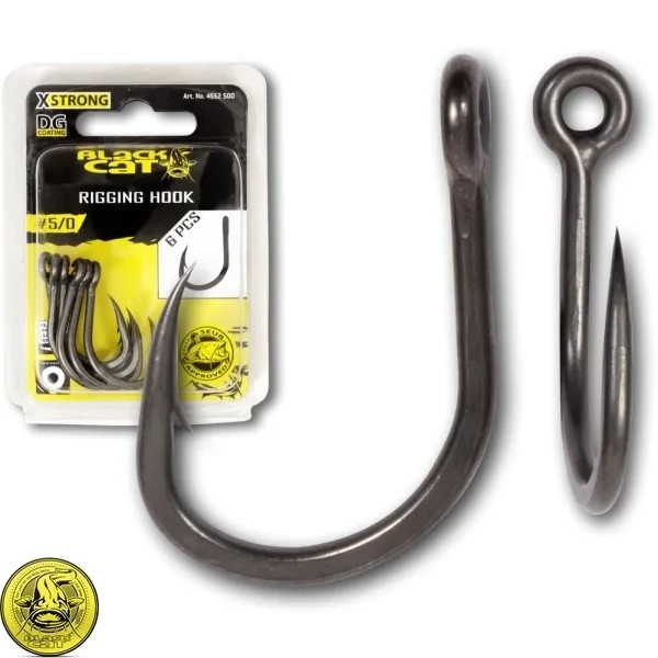 Гачки на сома Black Cat Rigging Hook DG coating Size 4/0