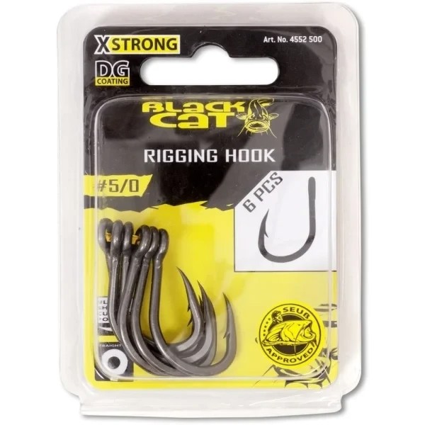 Крючки на сома Black Cat Rigging Hook DG coating 5/0