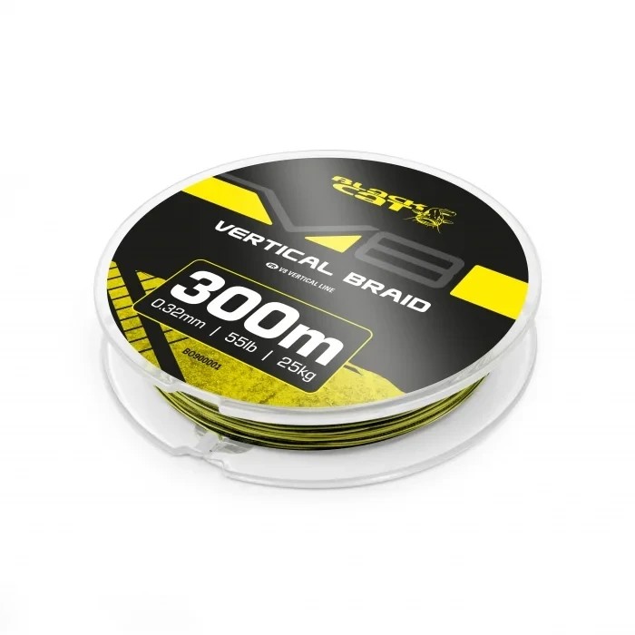 Шнур сомовий Black Cat V8-Line 0.32mm 55lb / 25kg