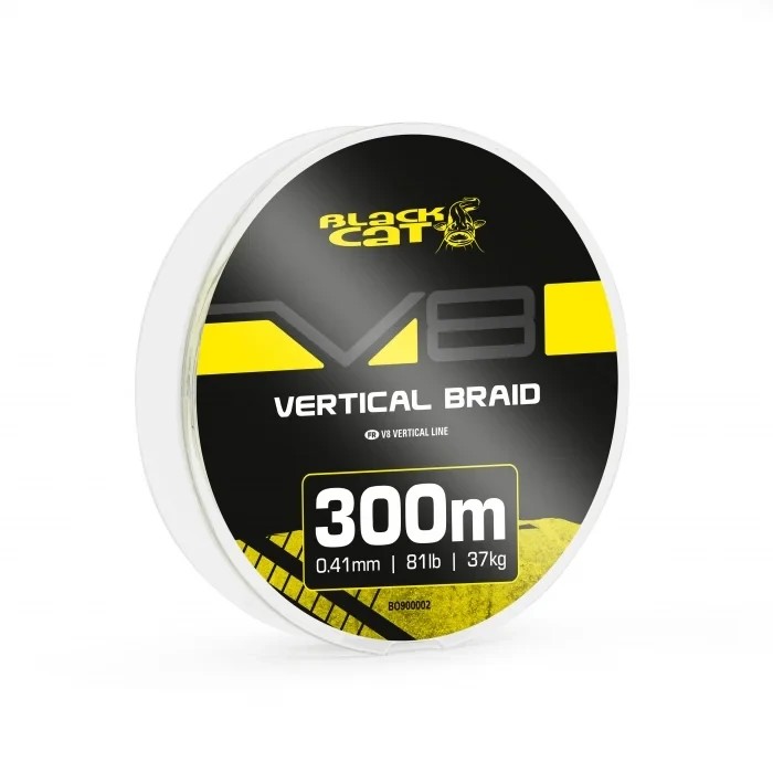 Шнур сомовий Black Cat V8-Line 0.41mm 81lb / 37kg