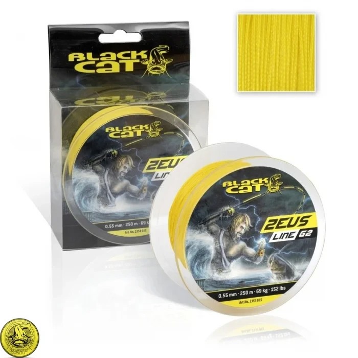 Шнур сомовий Black Cat Zeus Line G2 Yellow  0.45mm 250 м
