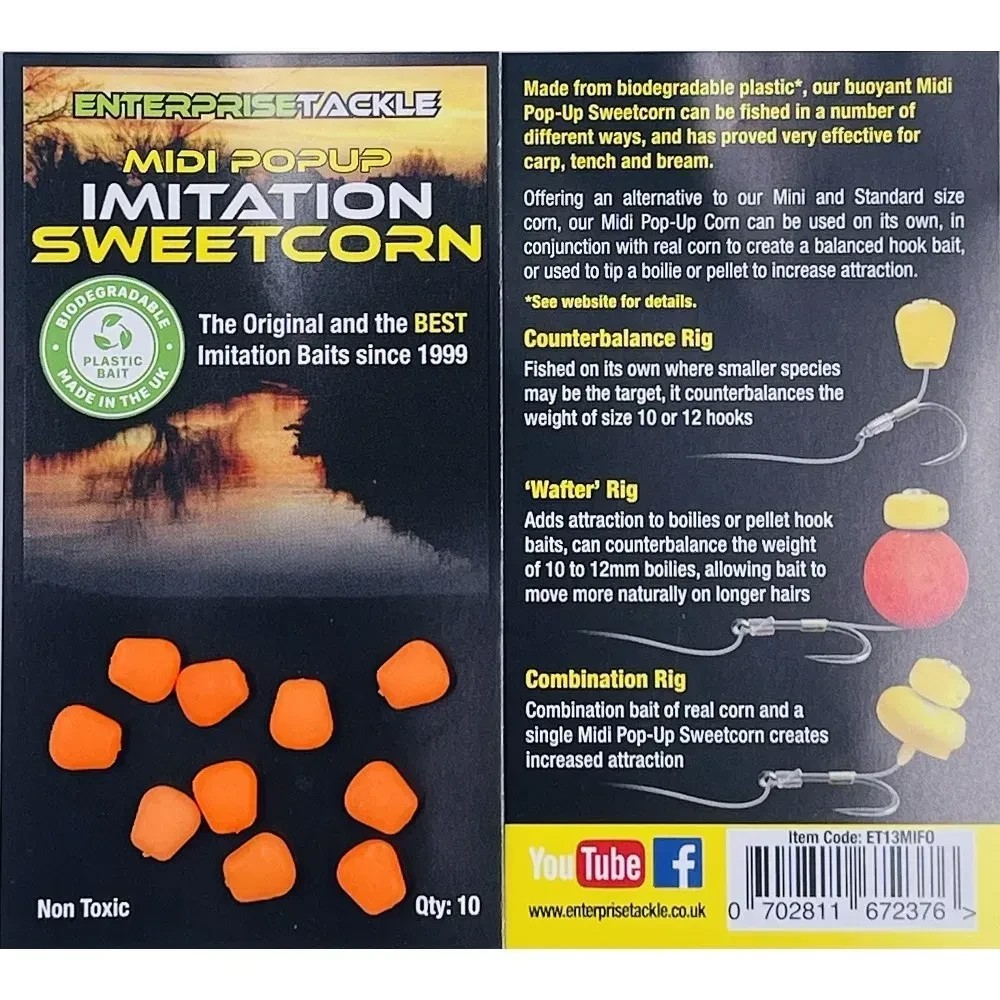 Штучна Кукурудза Enterprise Tackle Midi Fluoro Pop-Up, orange