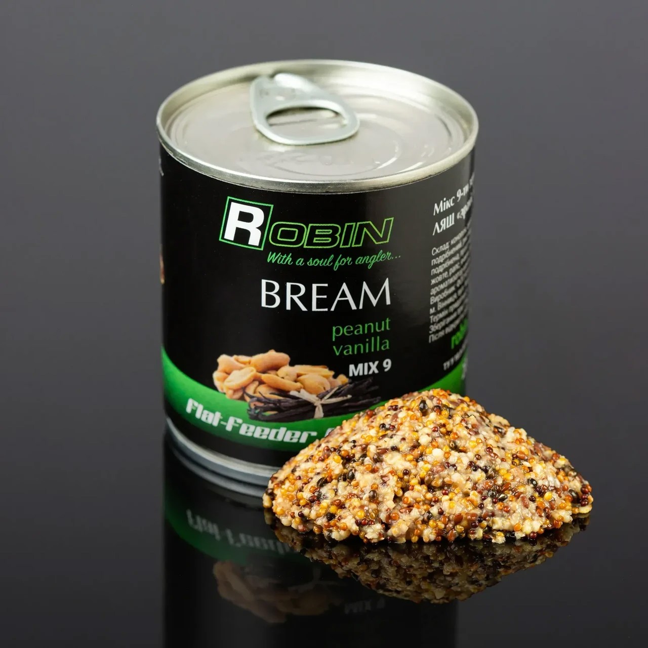 Мікс зерен ROBIN MIX-9 "Лящ Арахіс-Ваніль" 200 ml. ж/б