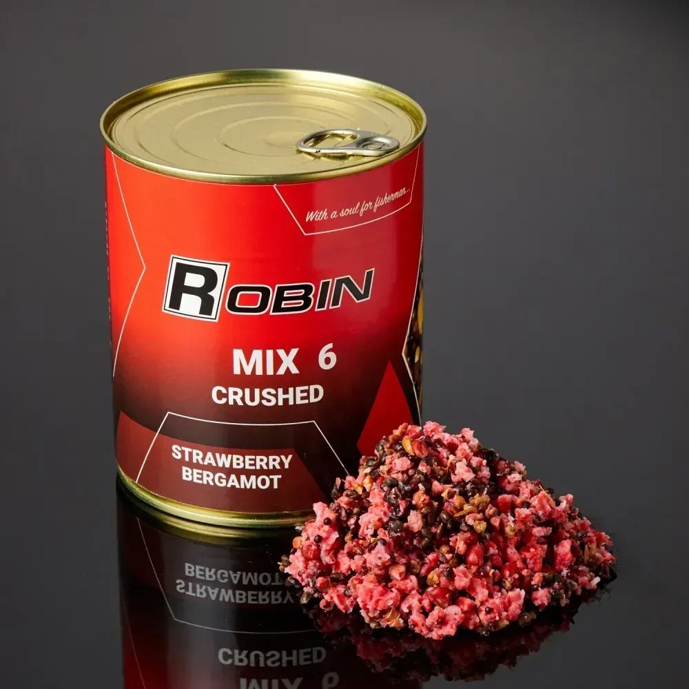"MIX-6" зерен подрібнений Полуниця Бергамот ROBIN 900 мл ж/б