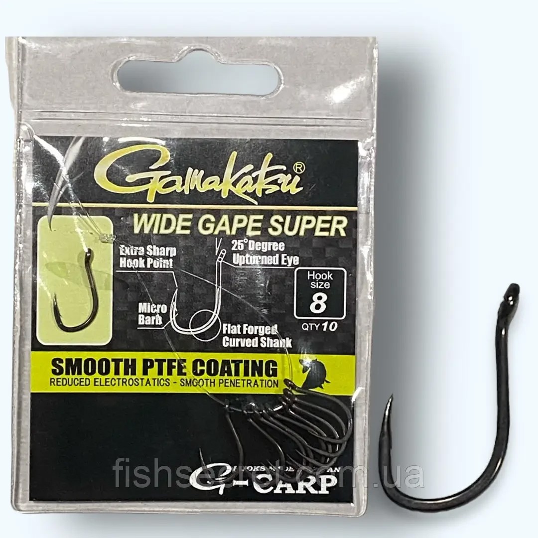 Гачкі коропові Gamakatsu G-Carp Wide Gape Super 4