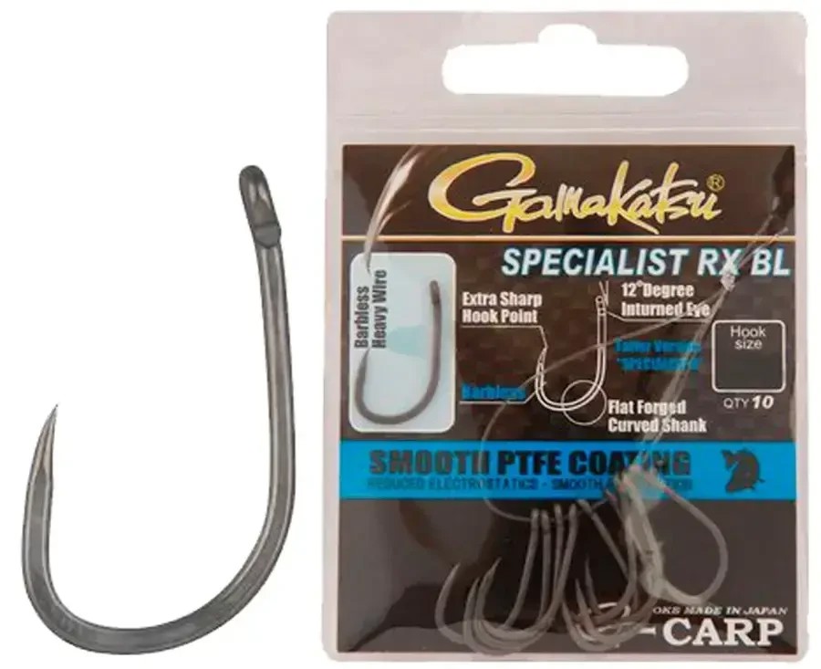Гачки коропові безбороді Gamakatsu Spesialist RX BL 4