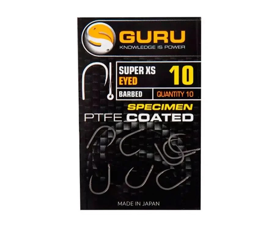 Гачки Guru Super XS Specimen PTFE Coated Eyed Barbed 18