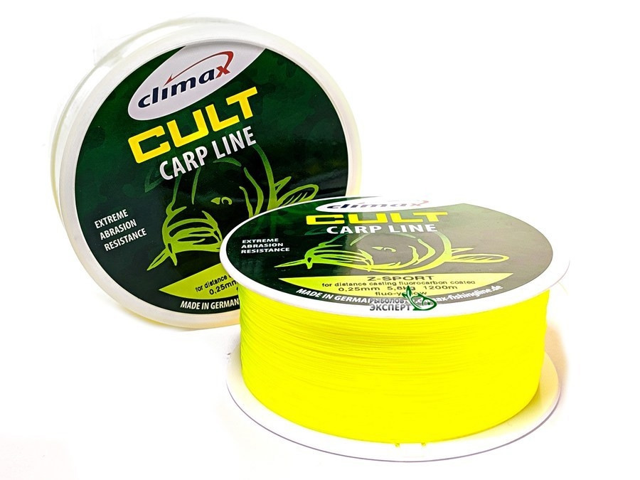 Волосінь Climax Cult Carpline Z-Sport Fluo-Yellow 0.25 мм 5.8 кг