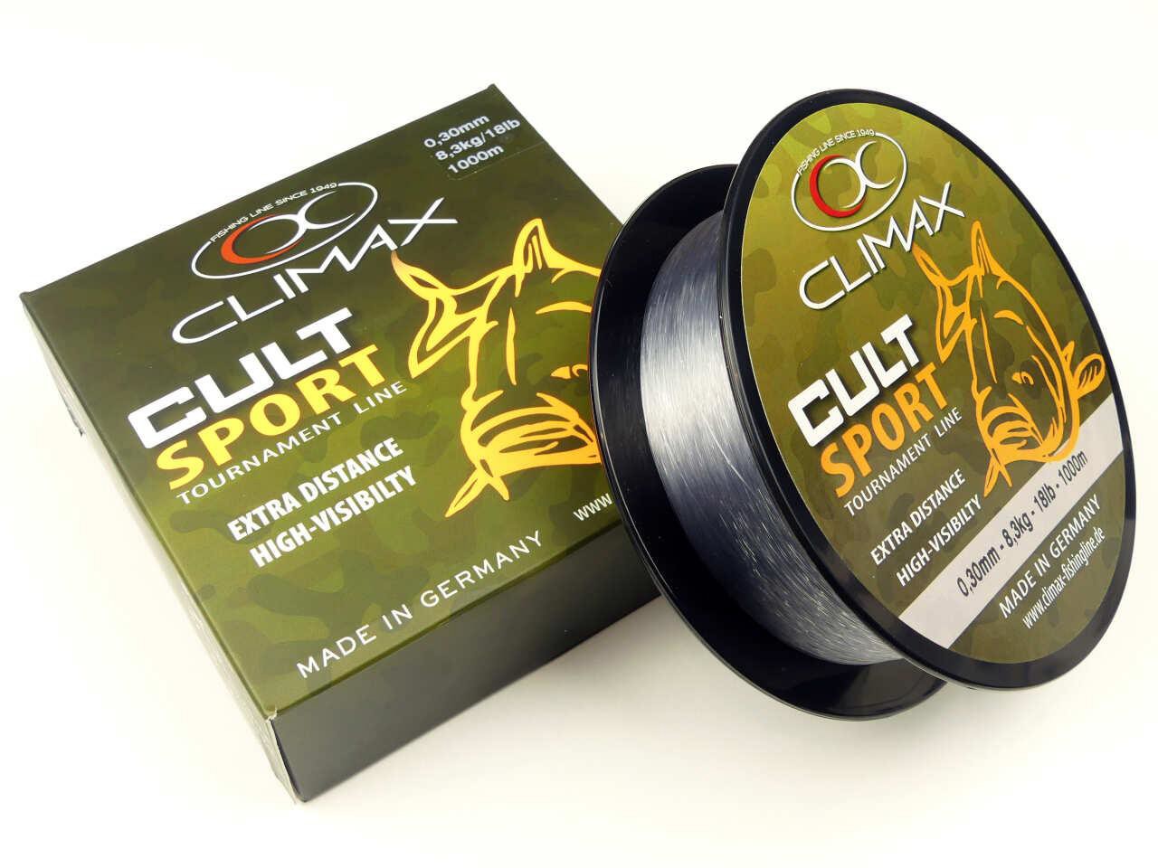 Волосінь коропова Climax CULT Carp Sport Grey 1000 м 0.28мм 6.8 кг