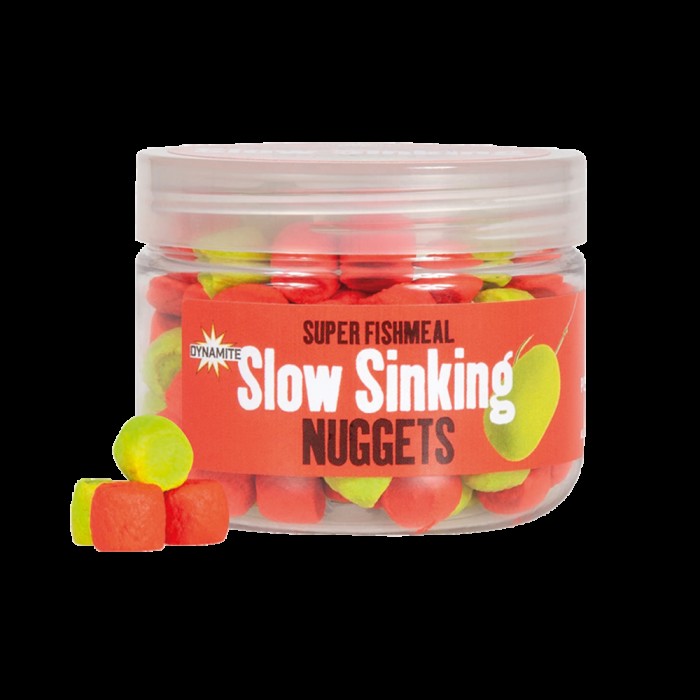 Пелетс Dynamite Baits Slow Sinking Nuggets Yellow & Red Fishmeal
