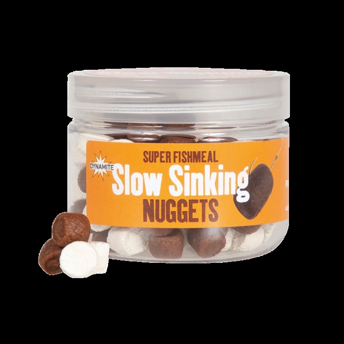 Пелетс Dynamite Baits Slow Sinking Nuggets White & Brown Fishmeal