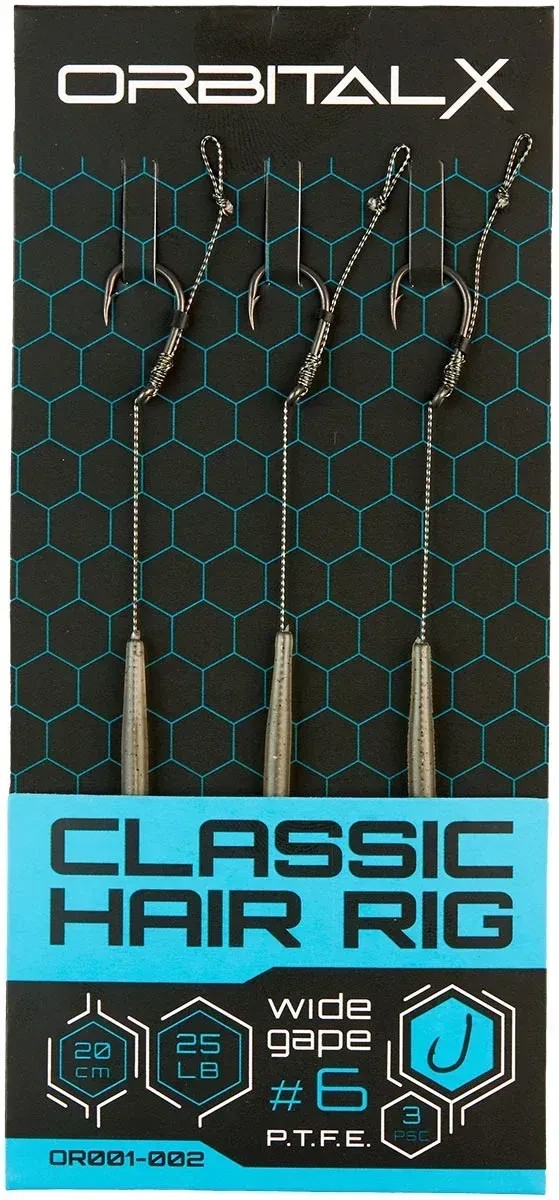Повідець OrbitalX Classic Hair Rig Wide Gape №04 25lb 20cm