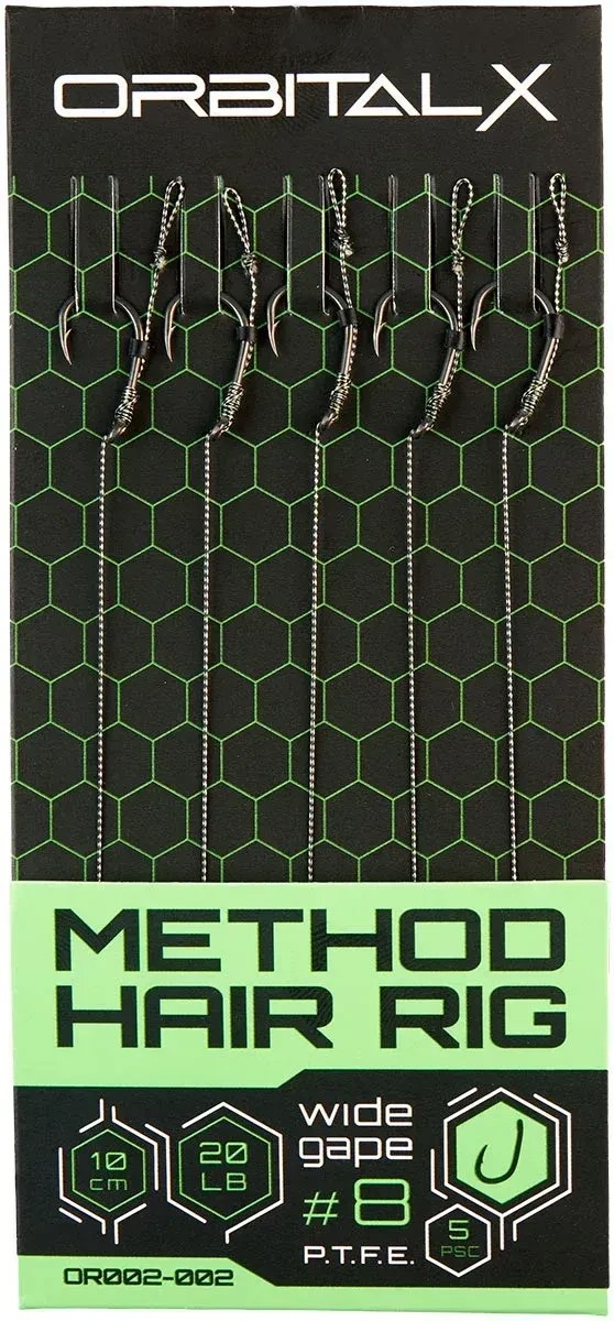 Повідець OrbitalX Method Hair Rig Wide Gape №06 20lb 10cm