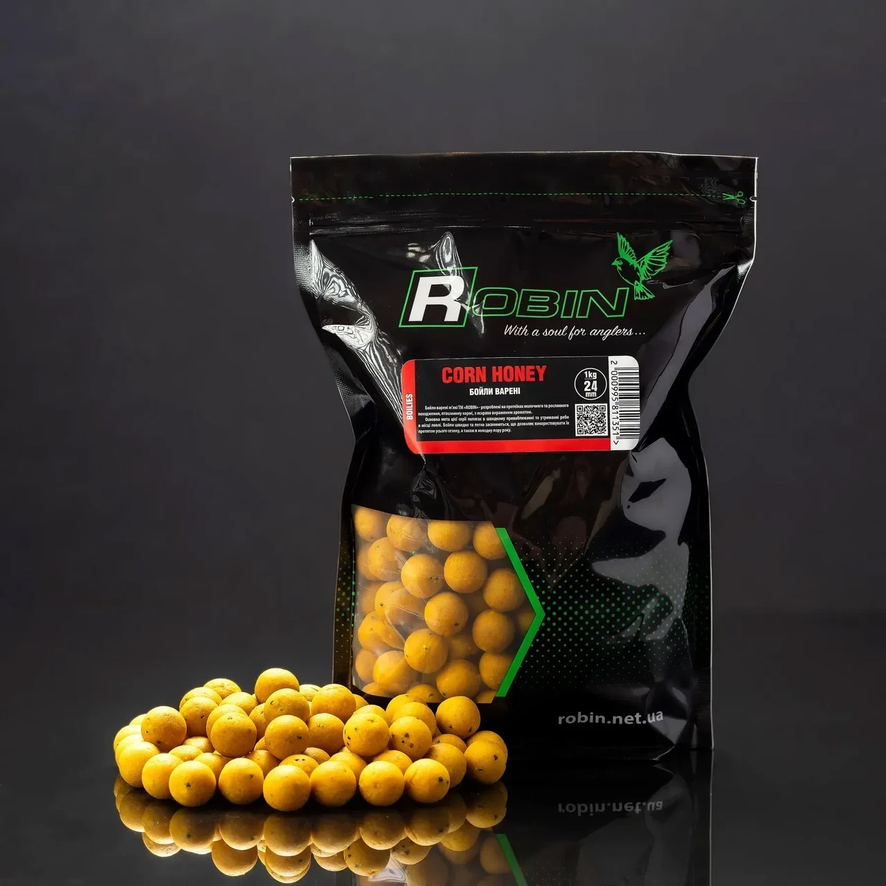 Бойли варені ROBIN Corn Honey 24 mm 1kg