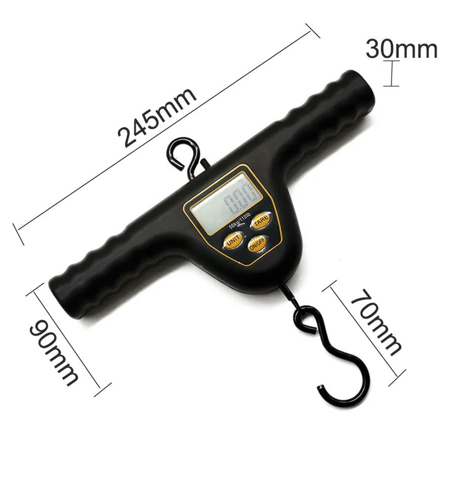 Електронні рибальські ваги з ручками World4Carp T-Line Digital Scales 50kg
