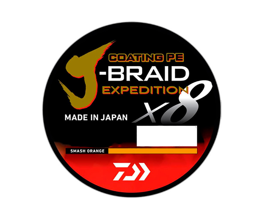 Шнур Daiwa J-Braid Expedition X8E 150м 0.16мм 10 kg Smash Orange