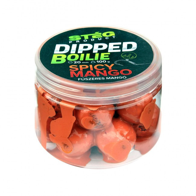 Бойли насадочні Steg Dipped Boilie 20mm 100g Spicy Mango