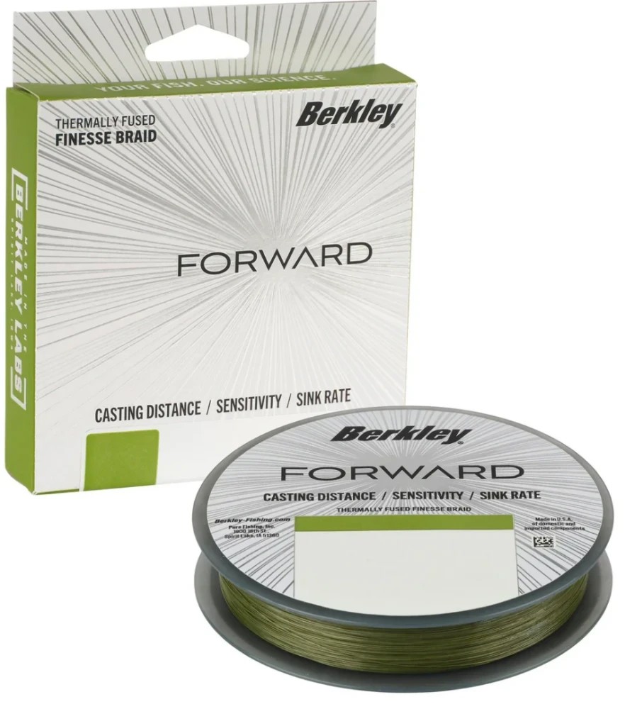 Шнур BERKLEY FORWARD FINESSE BRAID 1.5G, 300M 0.17MM 8.9KG LOW VIS GREEN