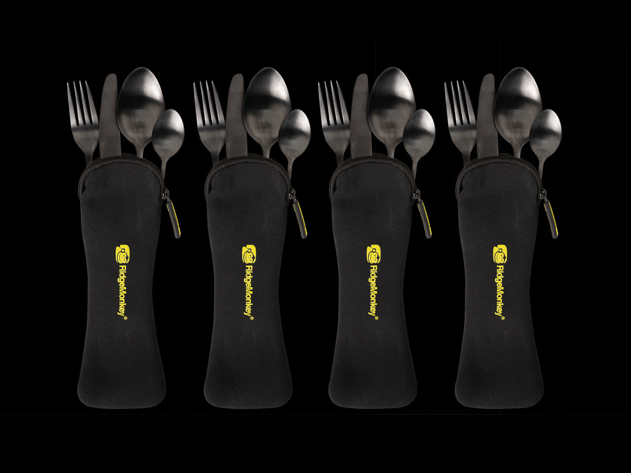 Набір з 4-х столових приборів Ridge Monkey DLX Cutlery Set Four Pack 4 pcs