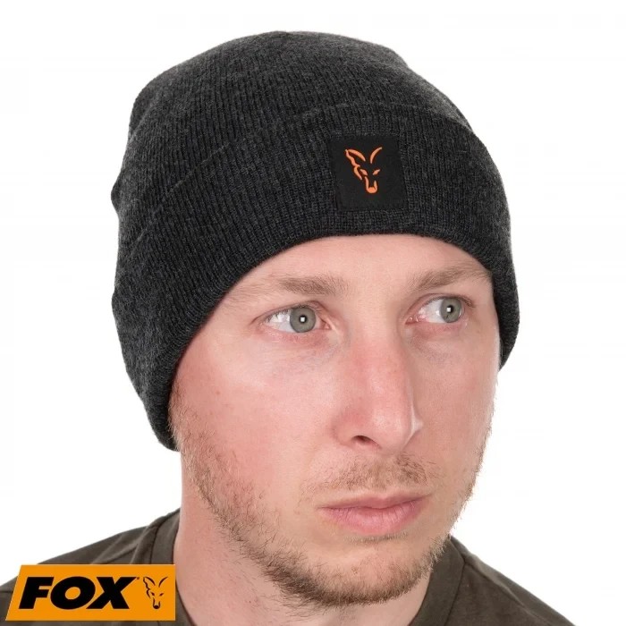 Шапка Fox Collection Beanie Black Orange