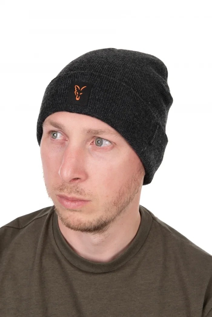 Шапка Fox Collection Beanie Black Orange