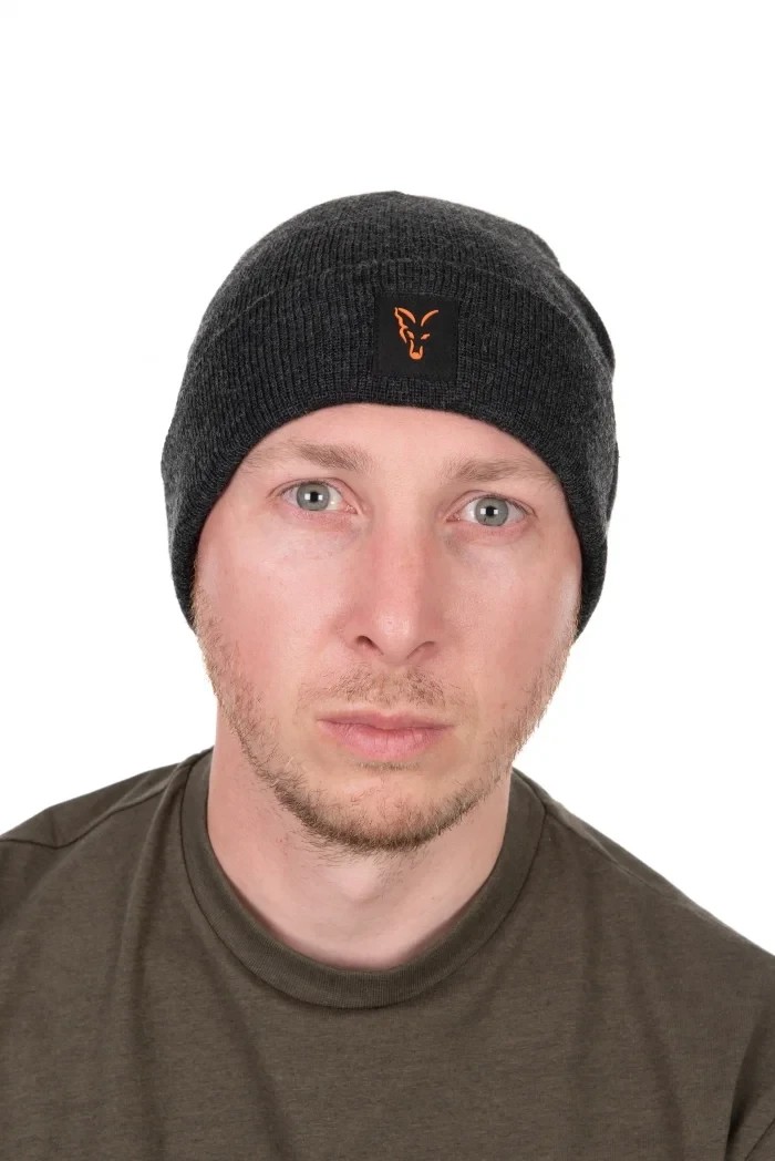Шапка Fox Collection Beanie Black Orange