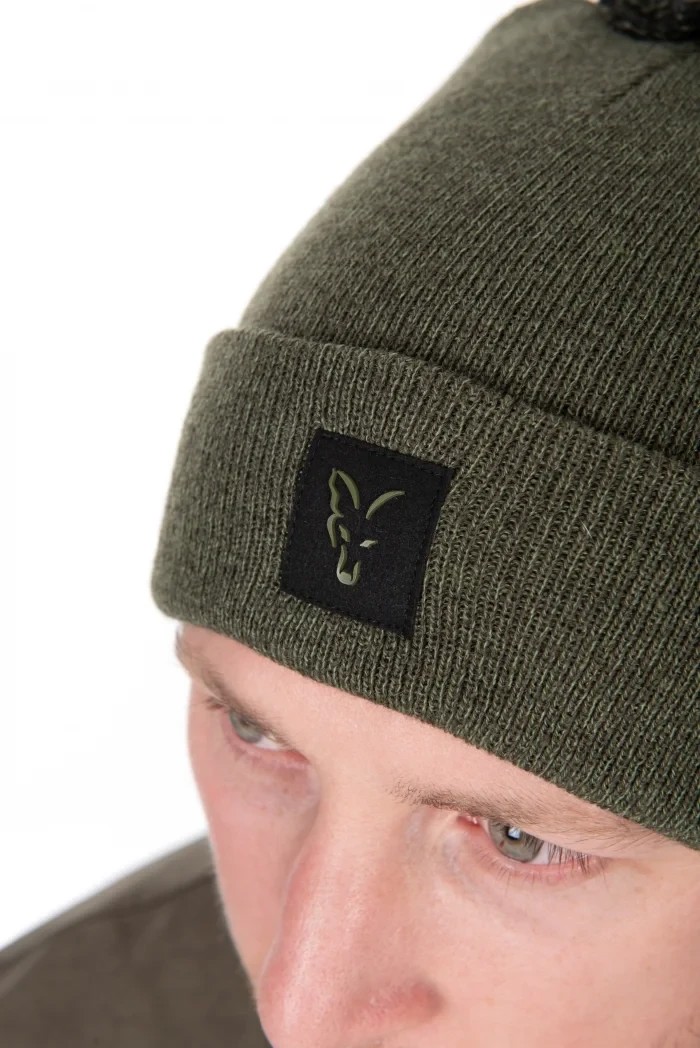 Шапка Fox Collection Bobble Hat Green / Black