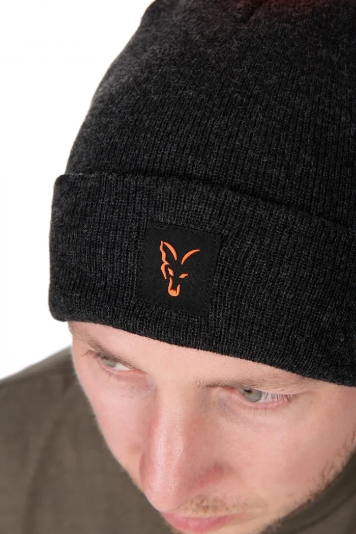 Шапка Fox Collection Bobble Hat Black / Orange