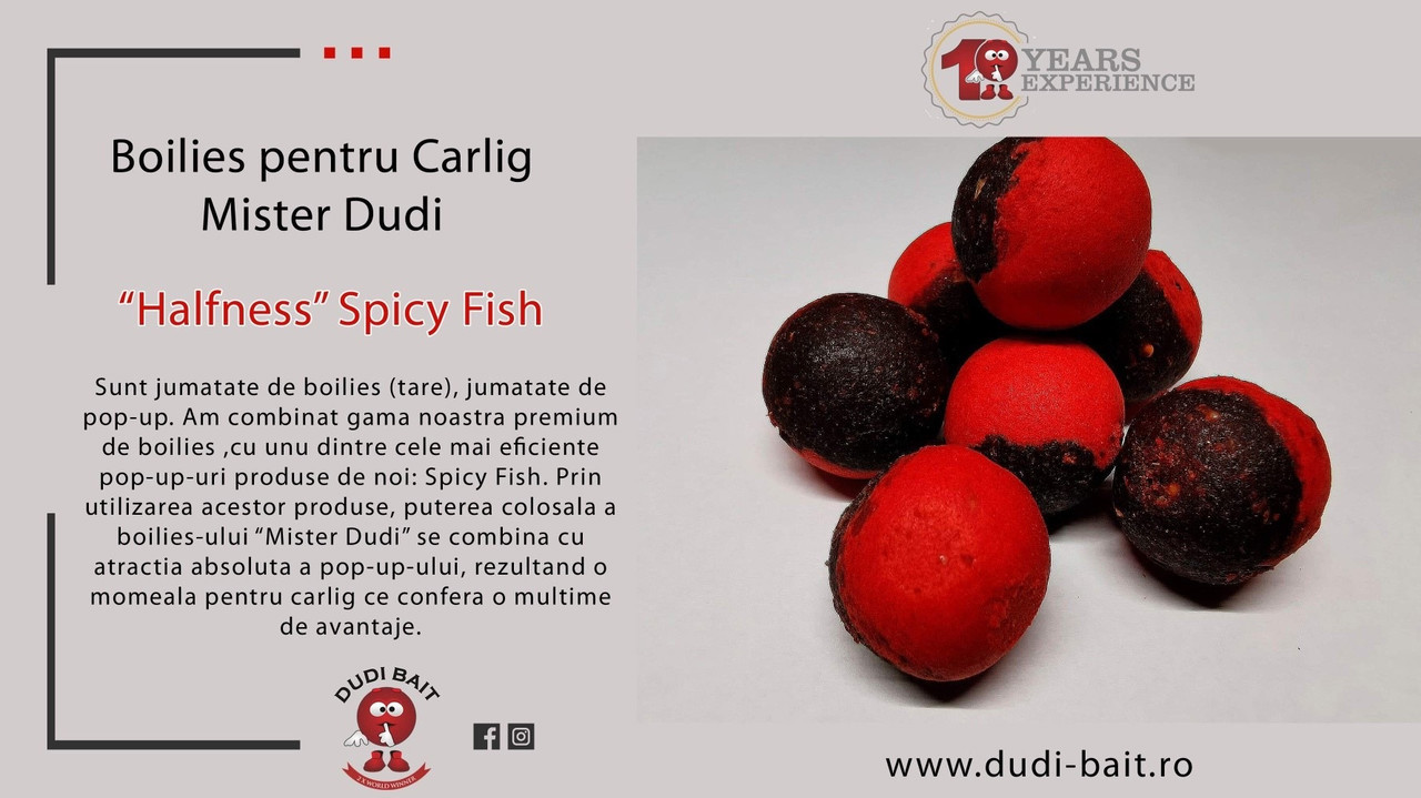 Бойли вафтерс Mister Dudi Halfness Spicy 20 mm