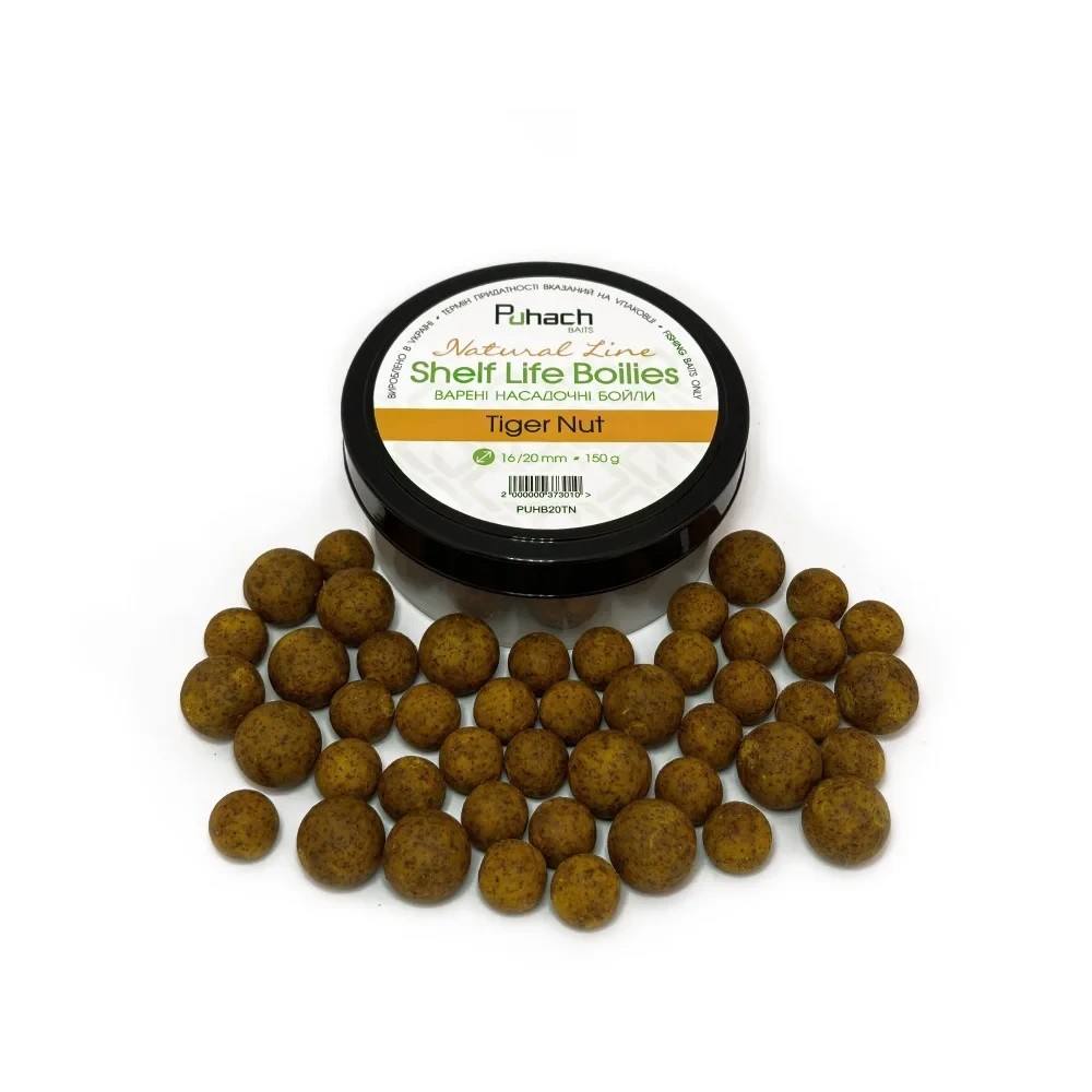 Варені насадочні бойли Puhach Baits Natural Line Shelf Life Boilies 16/20 mm - Sweetcorn