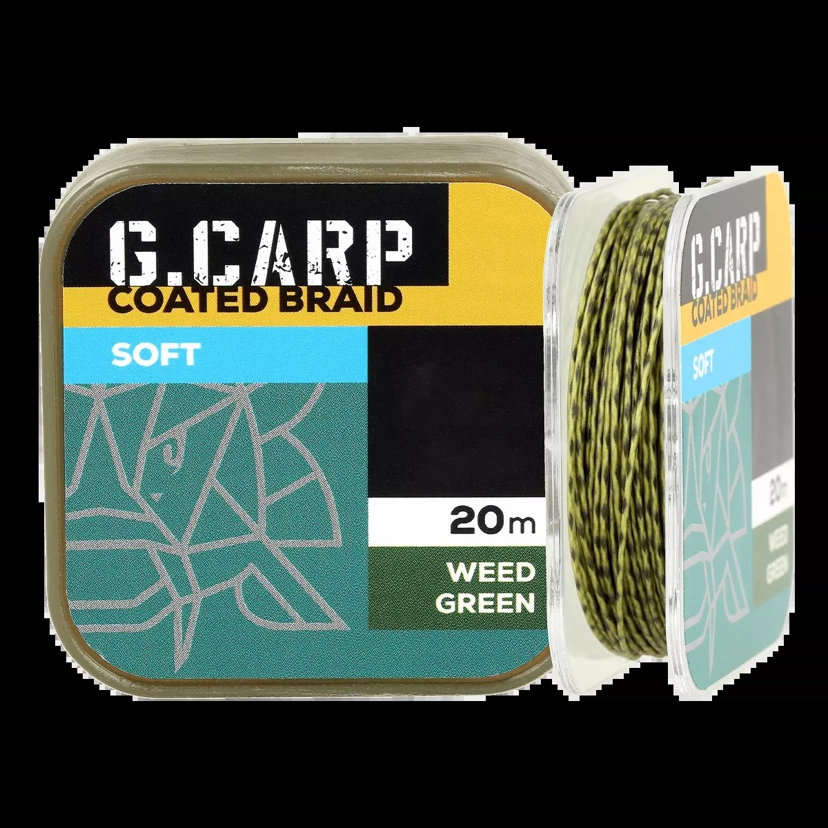 Повідковий матеріал в обплетенні GC G.Carp Coated Braid Soft 20м 25lb 11.3kg  Weed Green