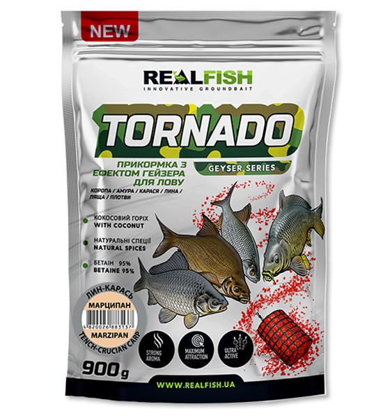 Прикормка Real Fish Tornado Лин-Карась марципан