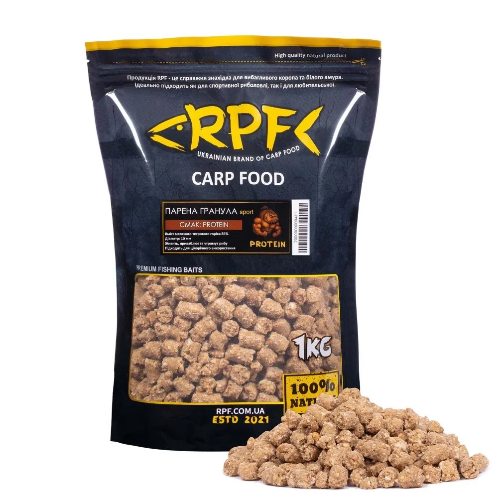 Парена гранула RPF PROTEIN 1кг 10мм (вміст меленого тигр. горіха 85%)