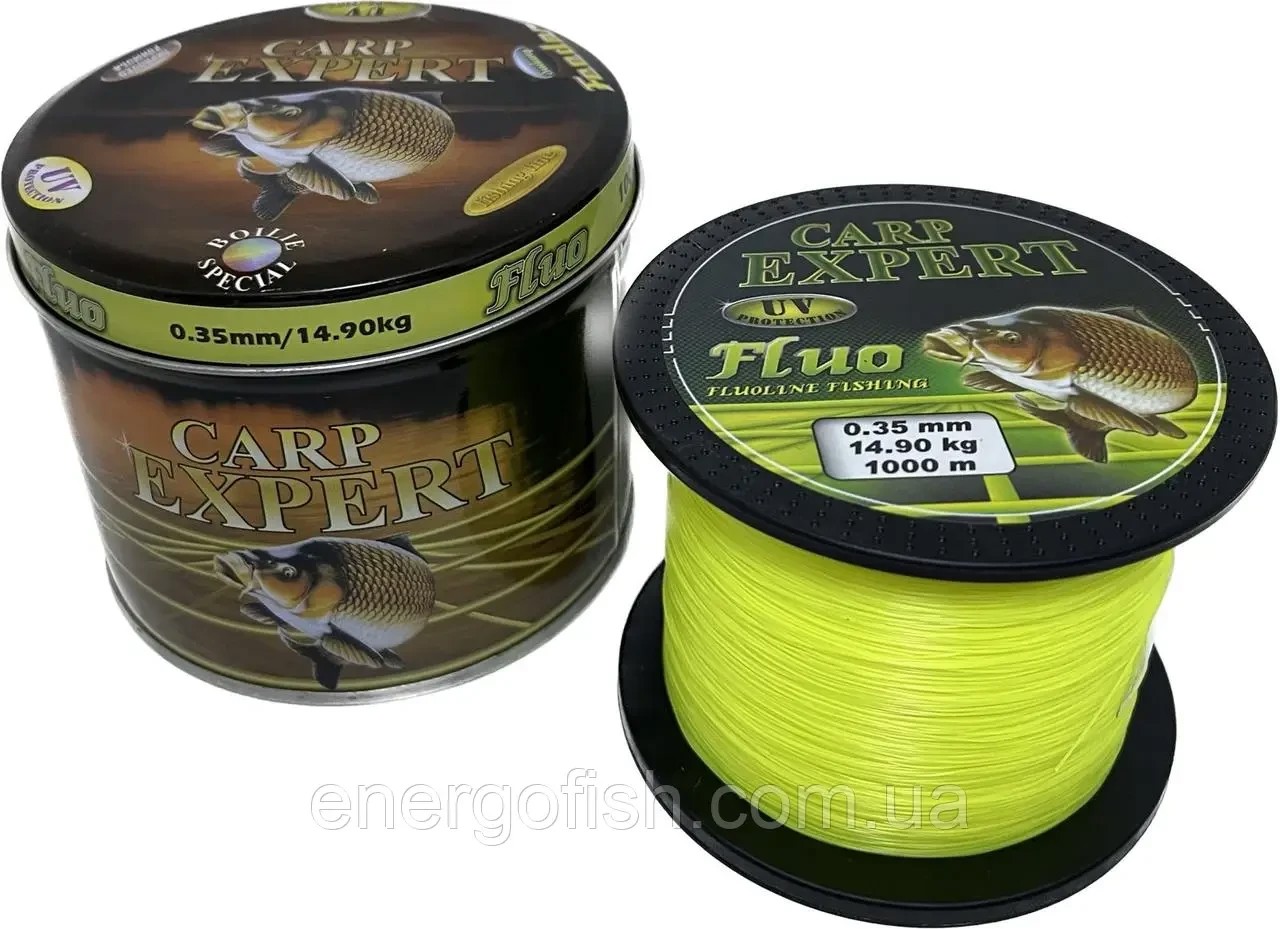 Волосінь Carp Expert UV Fluo Yellow 1000 м 0.28 мм 11.3кг