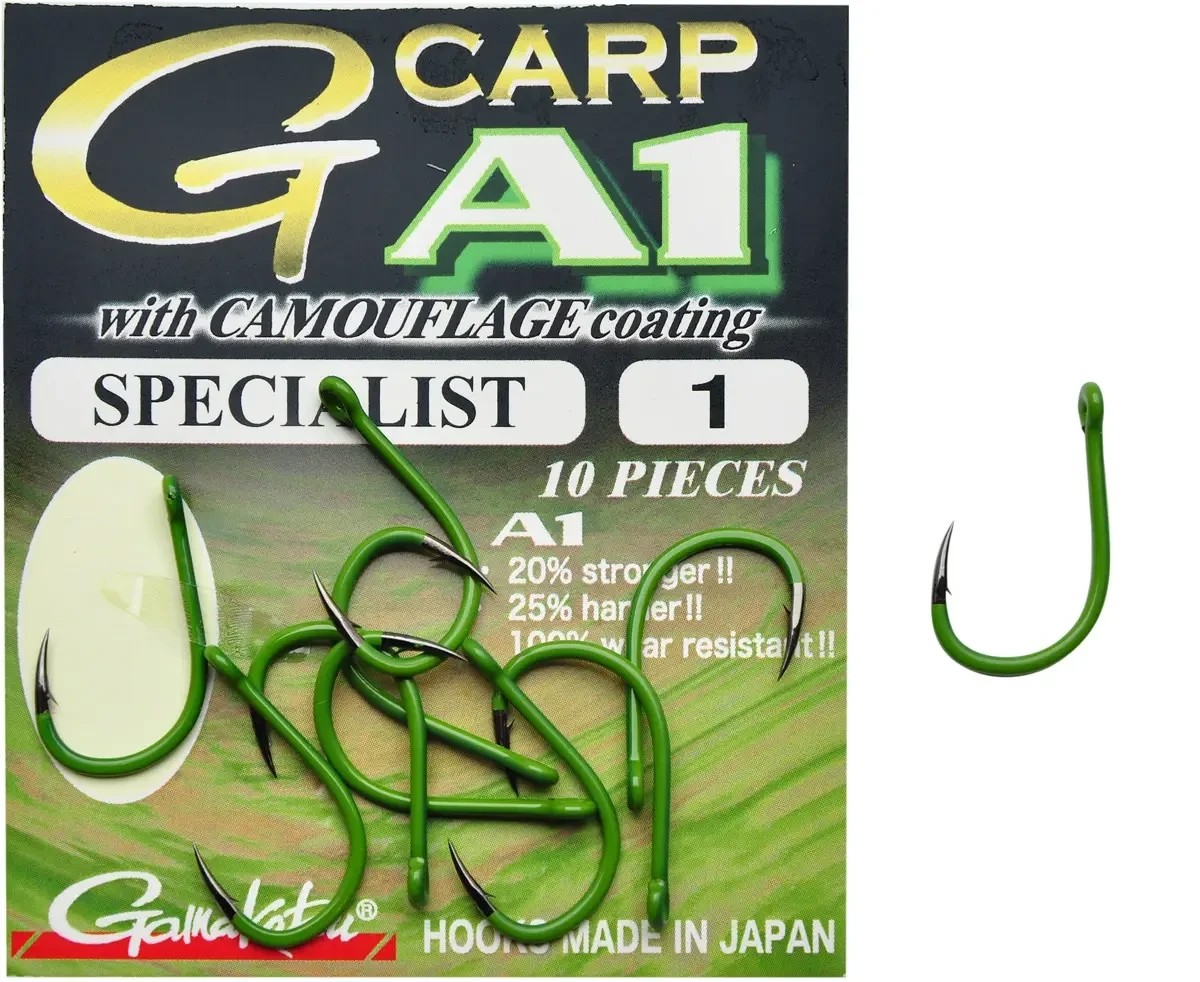 Гачок короповий Gamakatsu A1 G-Carp Specialist Camou Green 2