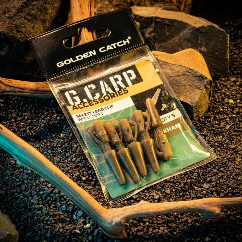 Кліпса GC G.Carp Safety Lead Clip With Stops (5шт) Khaki
