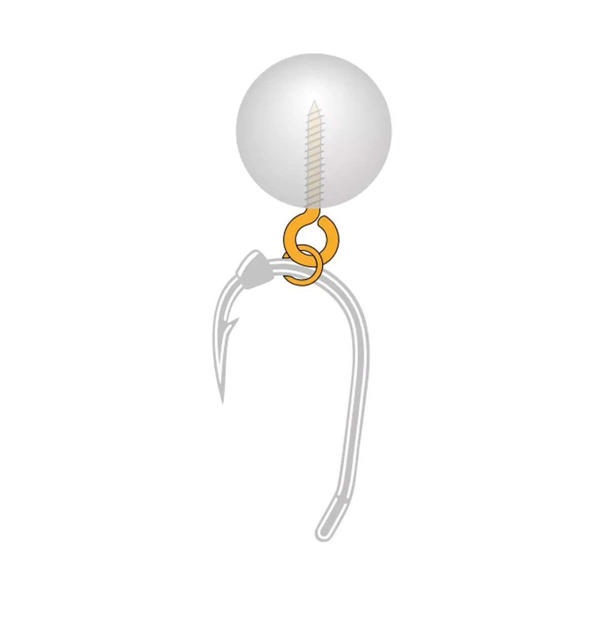Гвинт для бойлів GC G.Carp Bait Screw 10мм (10шт)