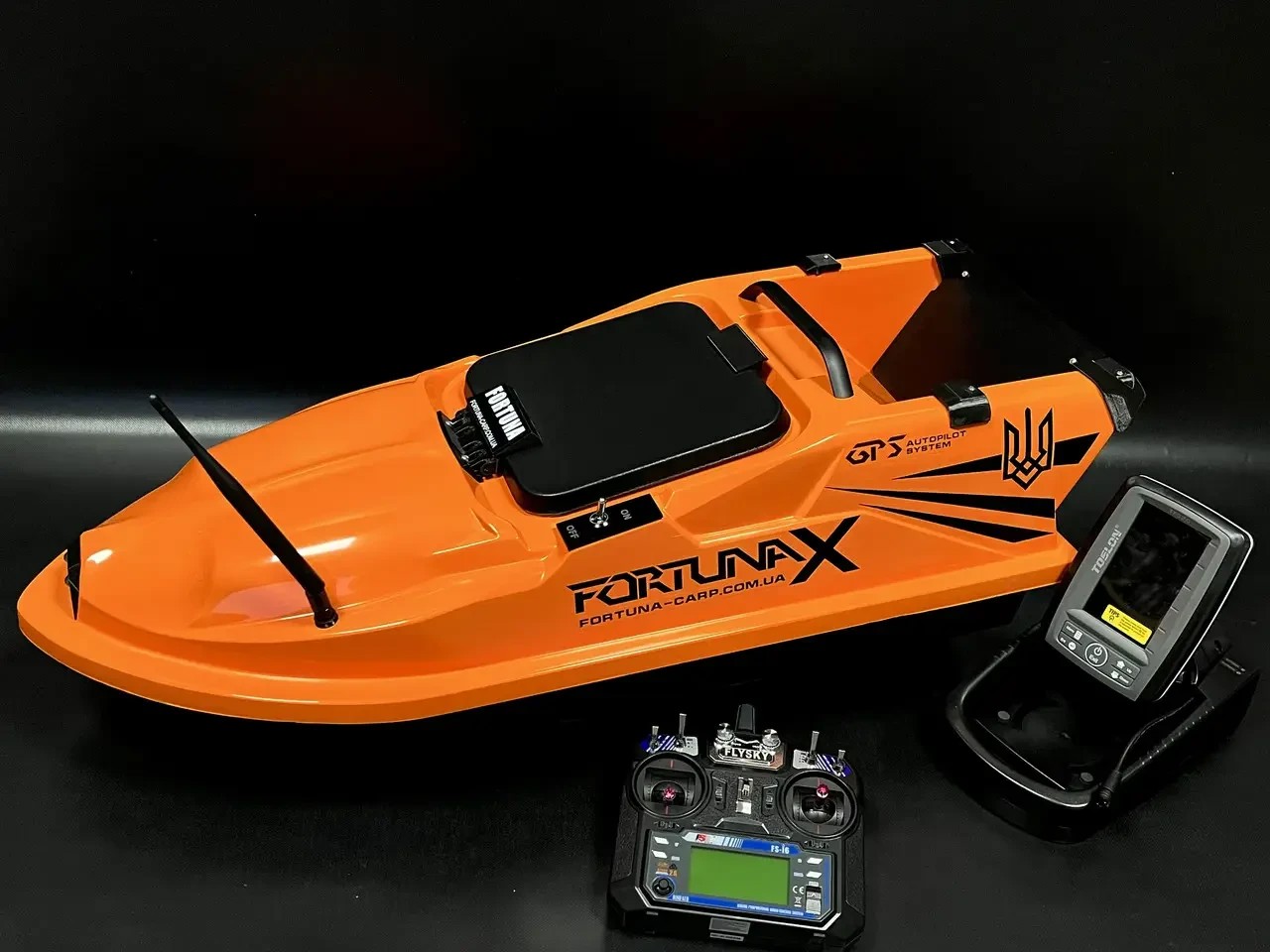 Катер Fortuna — X із системою GPS автопілотки Fortuna — X Toslon TF-520 Помаранчевий