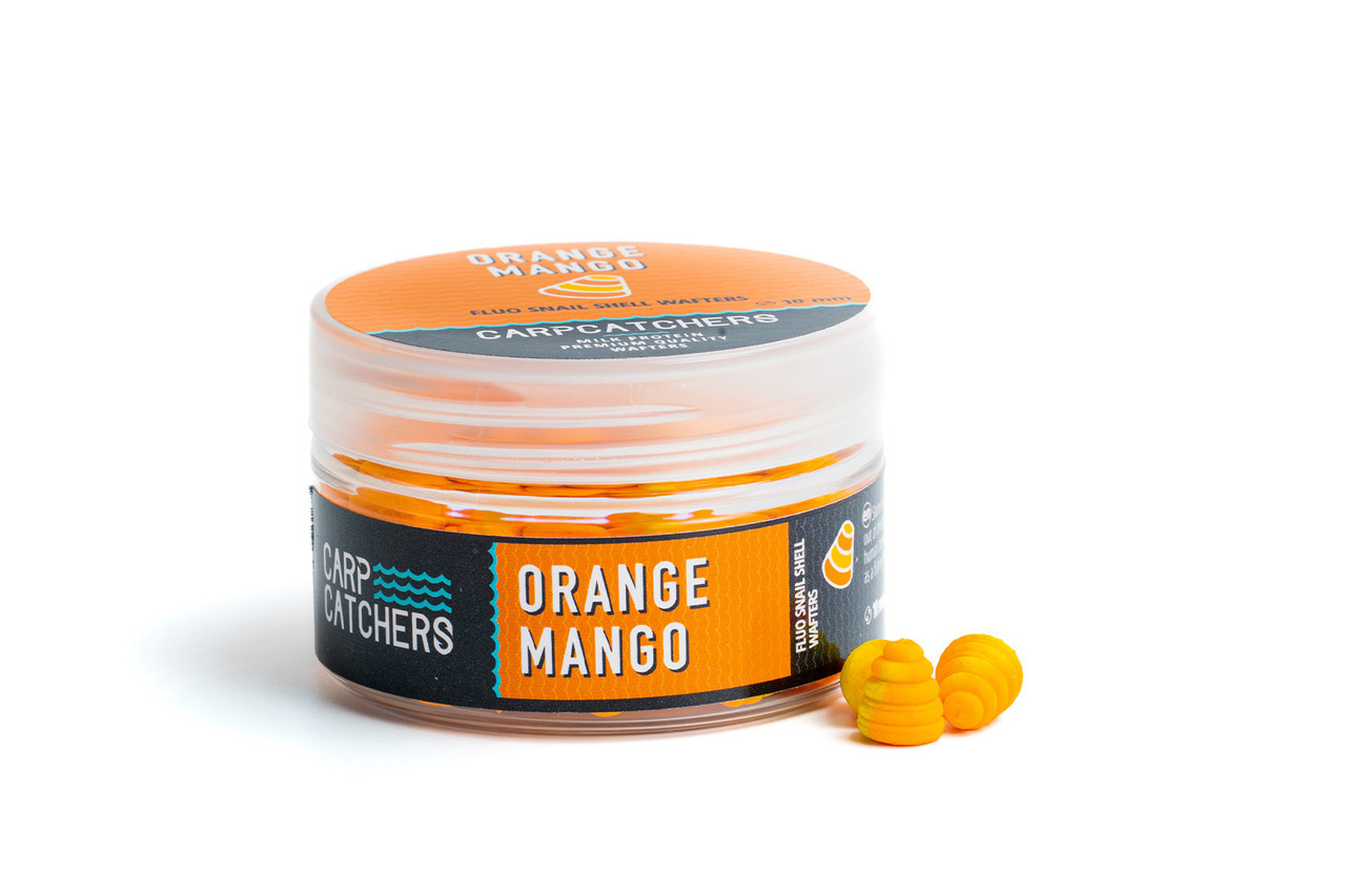 Вафтерc Carp Catchers Fluo Snail Shell Wafters ORANGE MANGO 10 мм  25 г
