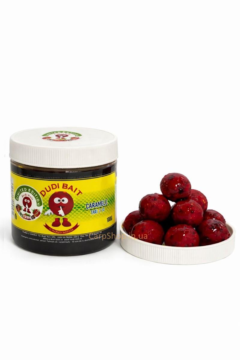 Бойли насадкові Dudi Bait Caramel Tari Strawberry 20 мм Limited edition