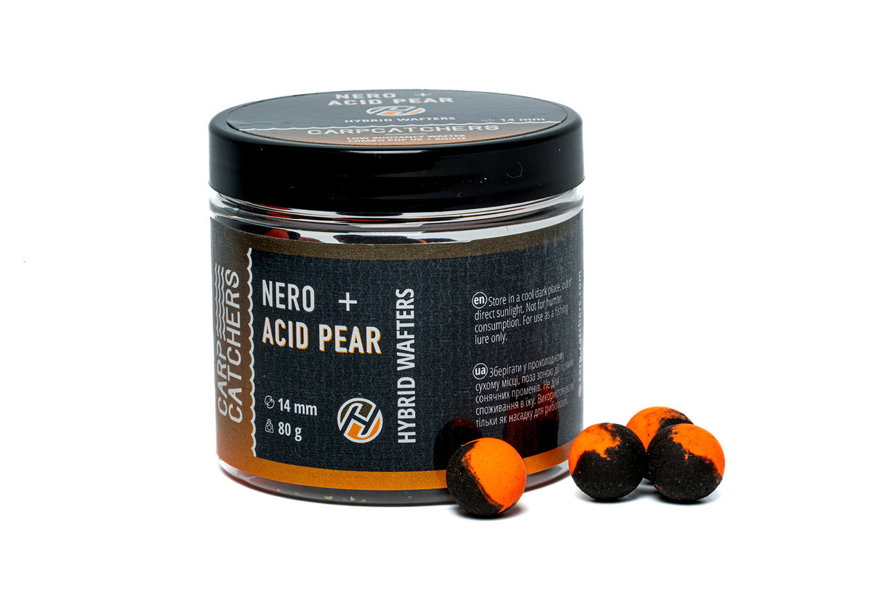 Бойли Hybrid Wafters Carp Catchers 14 мм 80 г NERO&Acid Pear